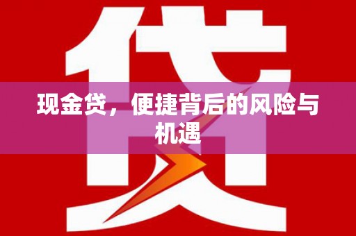 靖宇现金贷，便捷背后的风险与机遇