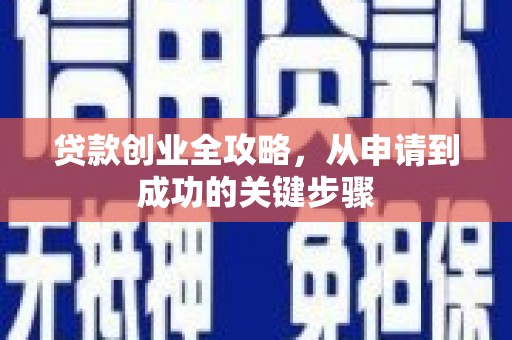 雄县贷款创业全攻略，从申请到成功的关键步骤