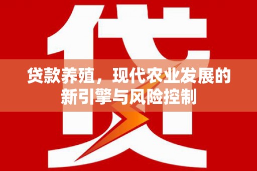 西城贷款养殖，现代农业发展的新引擎与风险控制