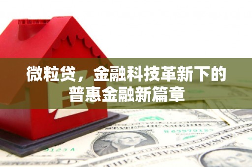 班戈微粒贷，金融科技革新下的普惠金融新篇章