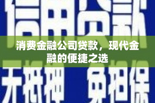 苑里消费金融公司贷款，现代金融的便捷之选