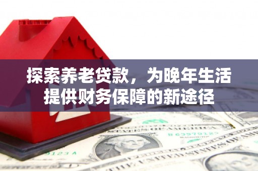 临海探索养老贷款，为晚年生活提供财务保障的新途径