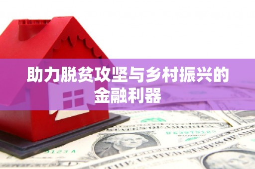 大观助力脱贫攻坚与乡村振兴的金融利器