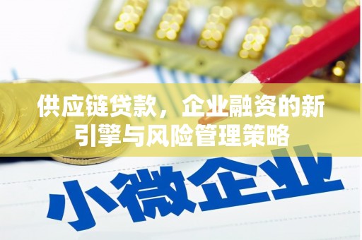 滨州供应链贷款，企业融资的新引擎与风险管理策略