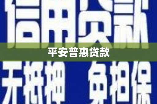 五家渠平安普惠贷款