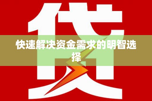 洋县快速解决资金需求的明智选择