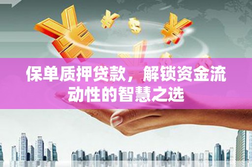澧县保单质押贷款，解锁资金流动性的智慧之选